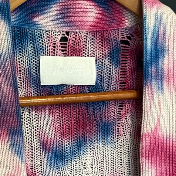 Zadig & Voltaire Addison Tie Dyed Cardigan Sweater 100% Cashmere - Picture 3 of 7